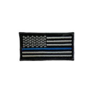 Patch/Emblem Muted flag thin blue line (sew on only)